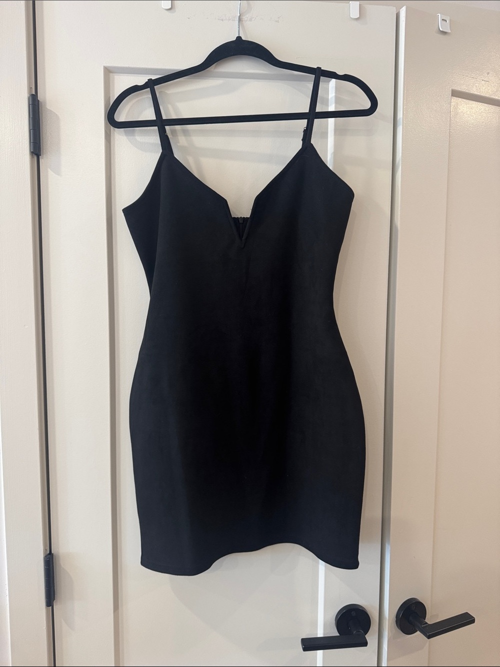 Nasty Gal Black V-Neck Mini Slip Dress